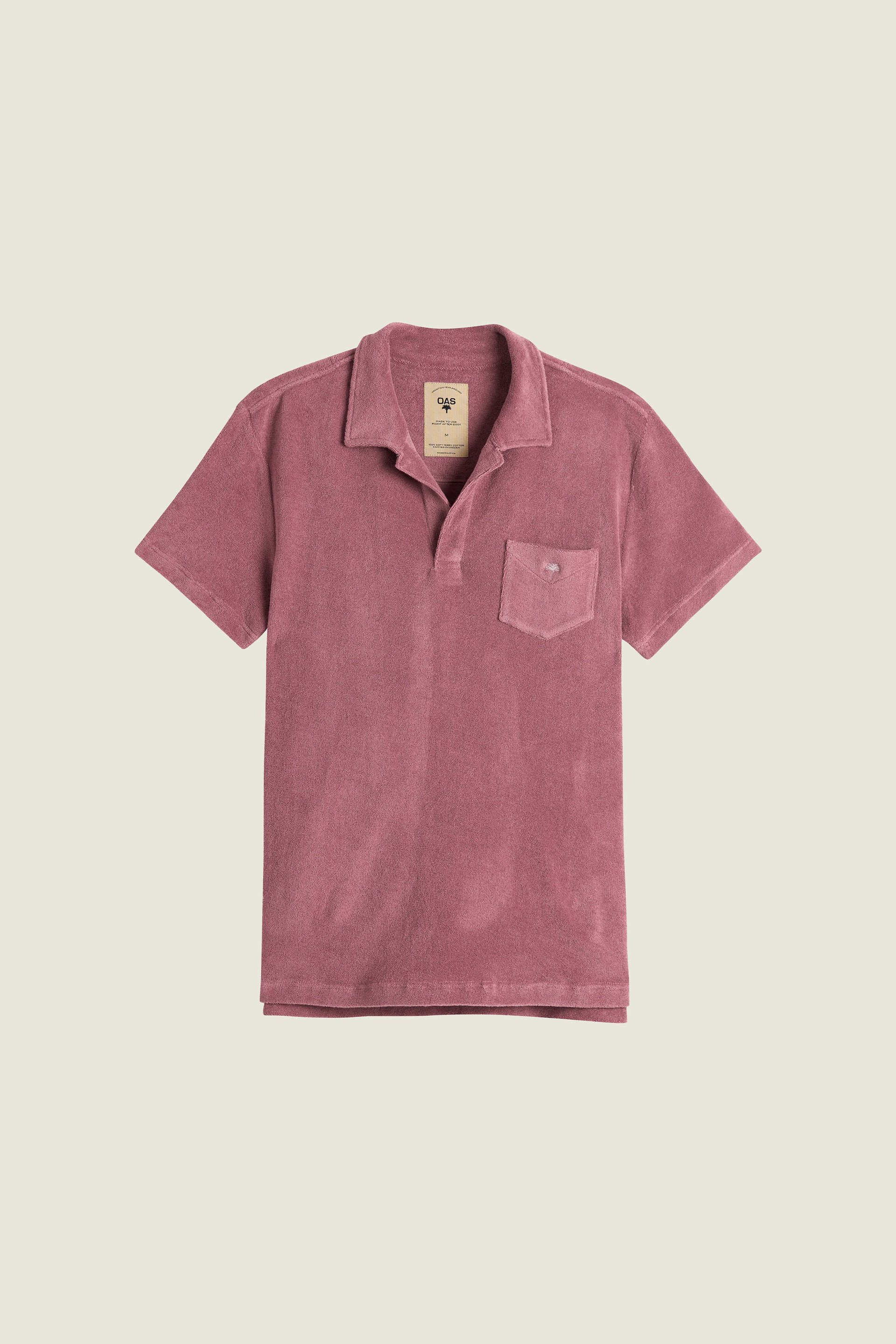 Dusty Plum Polo-Shirt Frottee