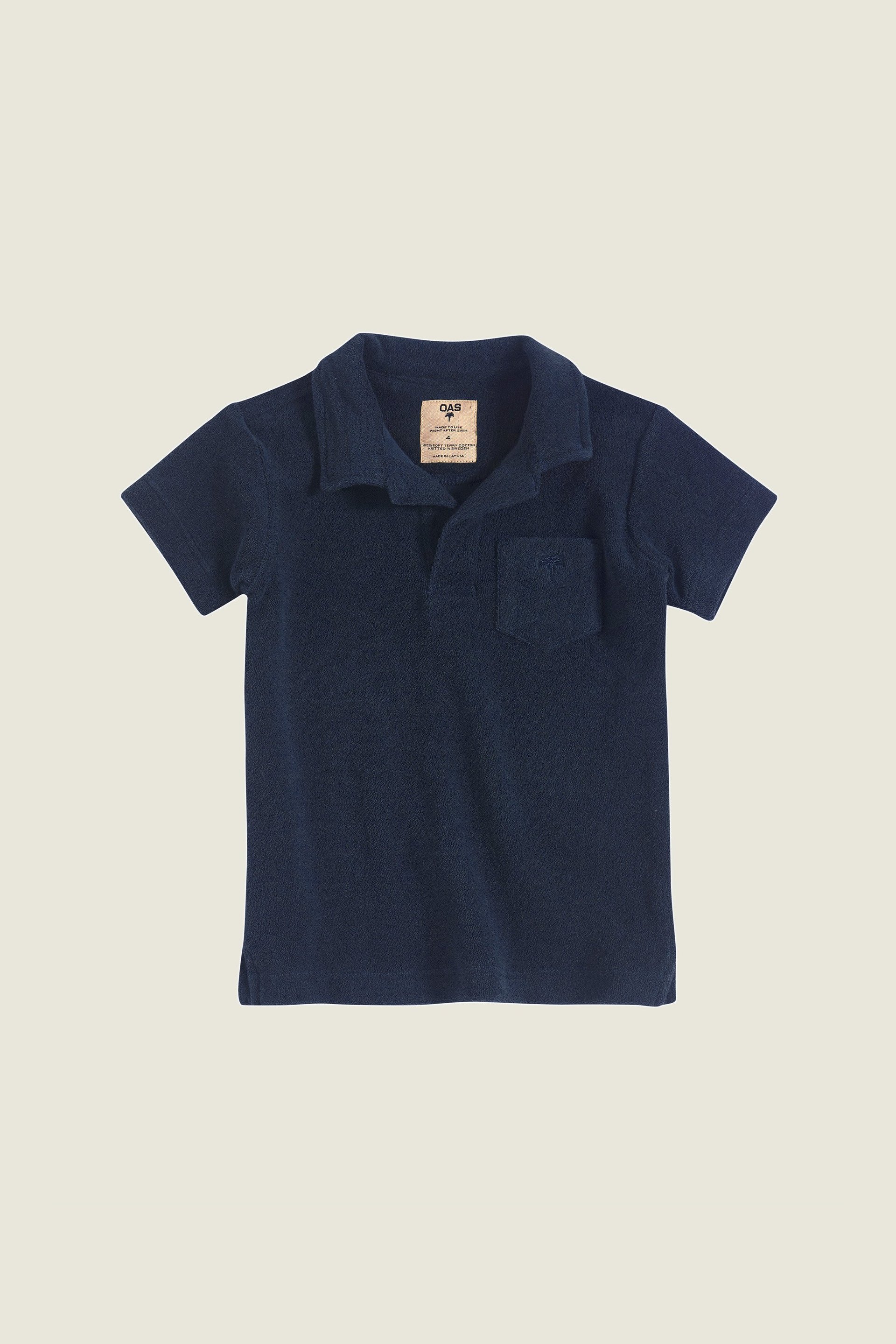 Navy Polo-Shirt Frottee Kinder
