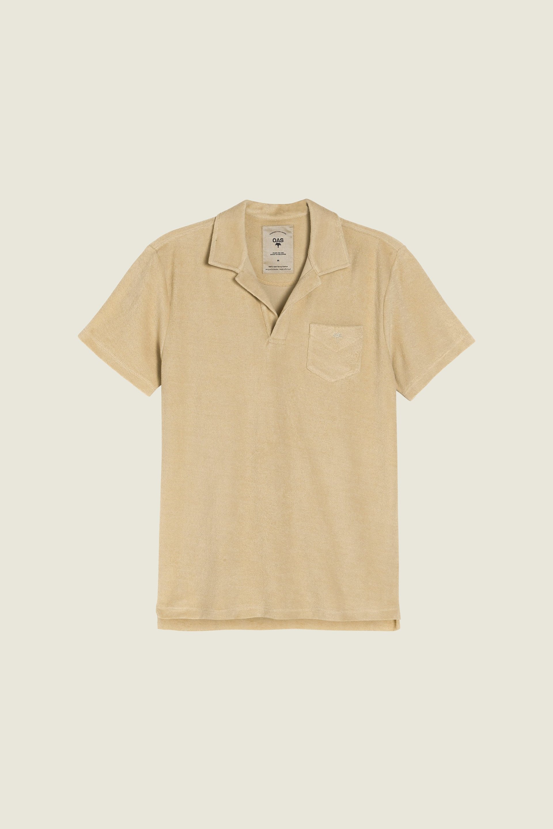 Beige Polo-Shirt Frottee