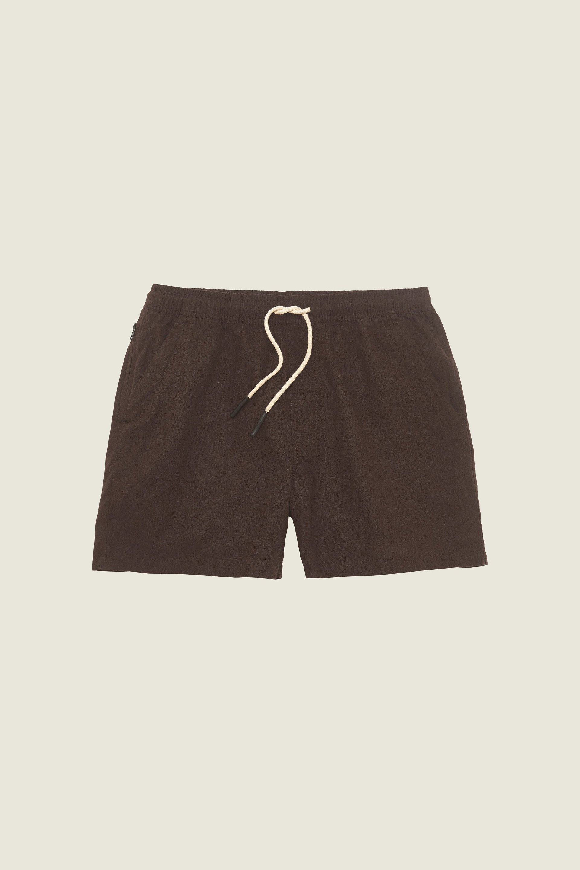 Brown Leinen-Shorts
