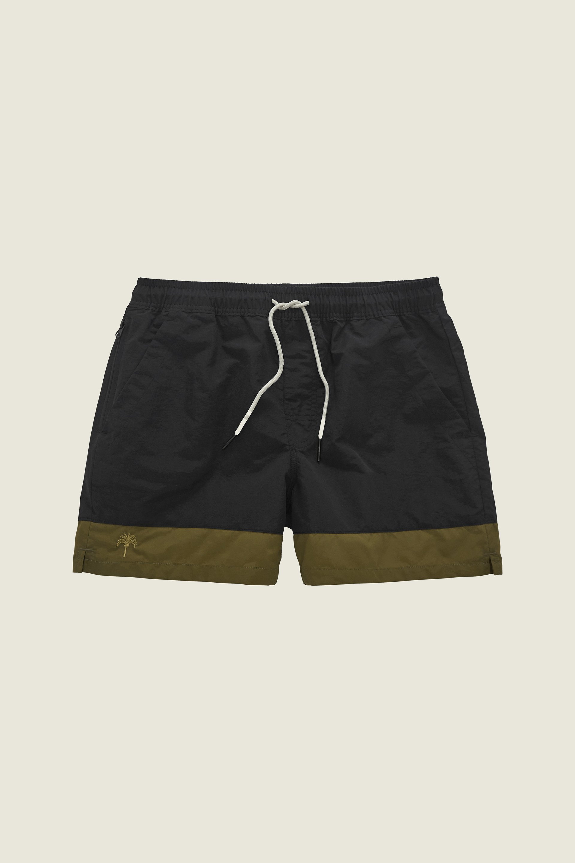 Army Stripe Nylon Swim Shorts