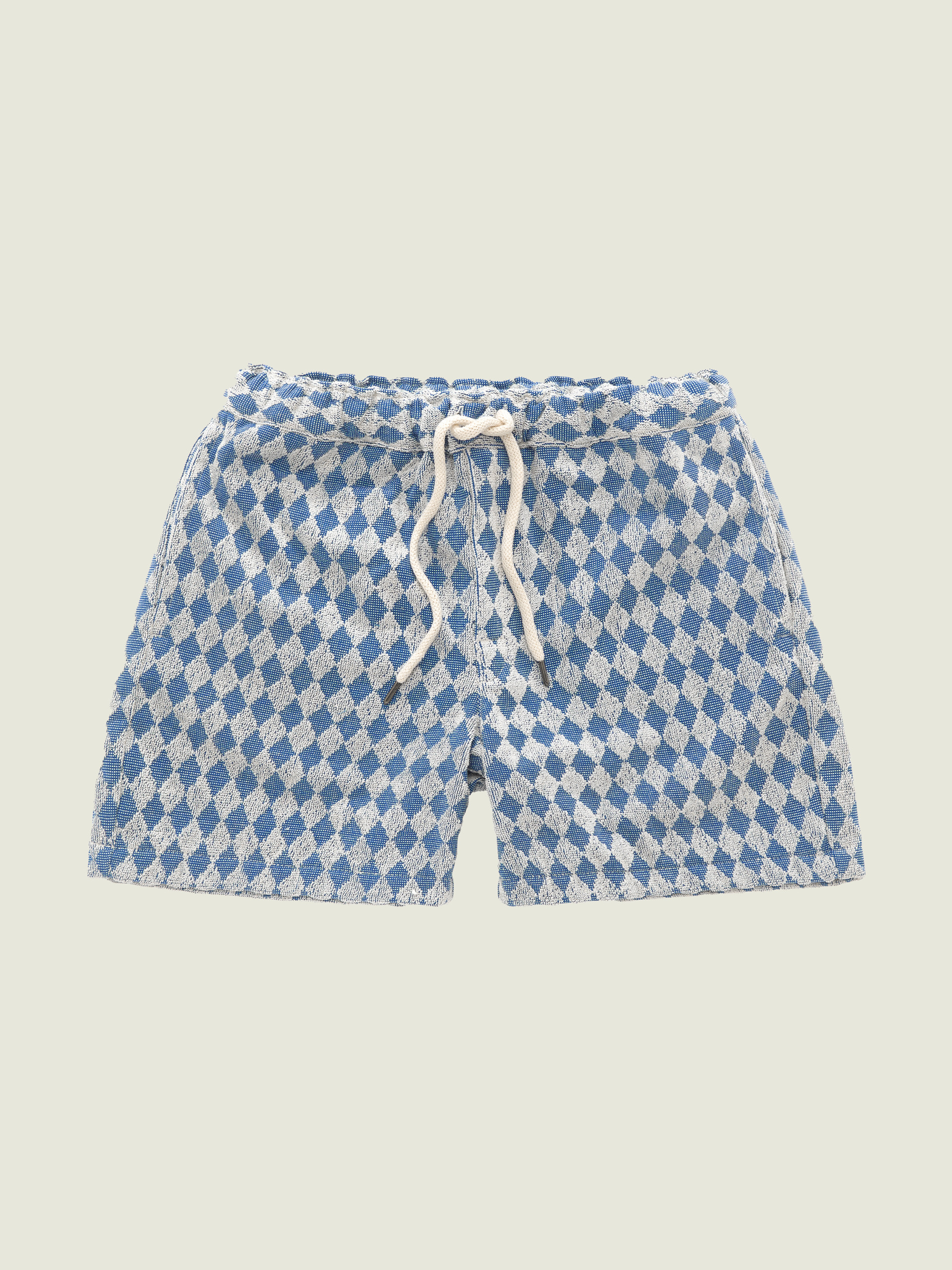 Navy Diamond Frotté-shorts