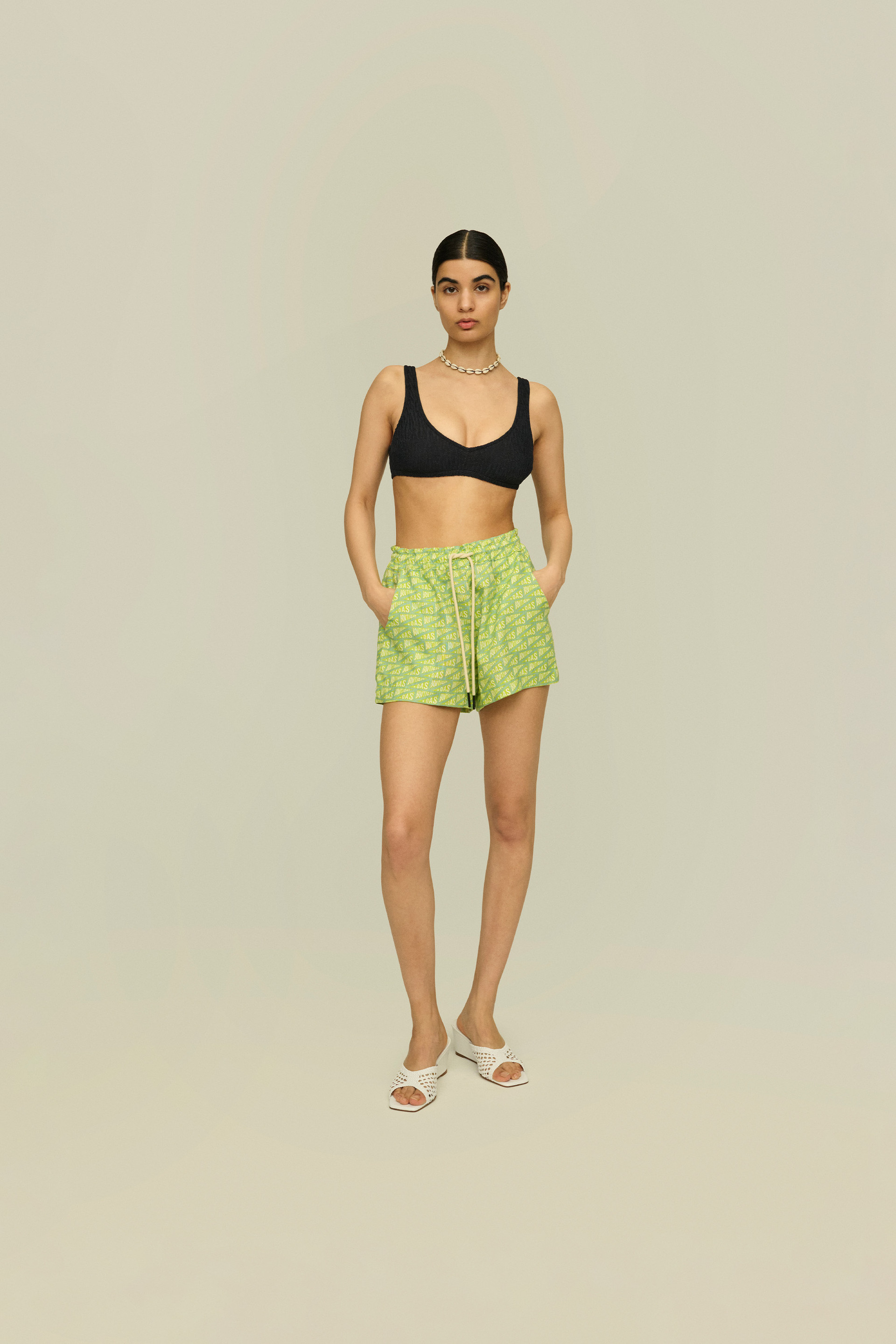 Boutique Drizzle Linen Shorts