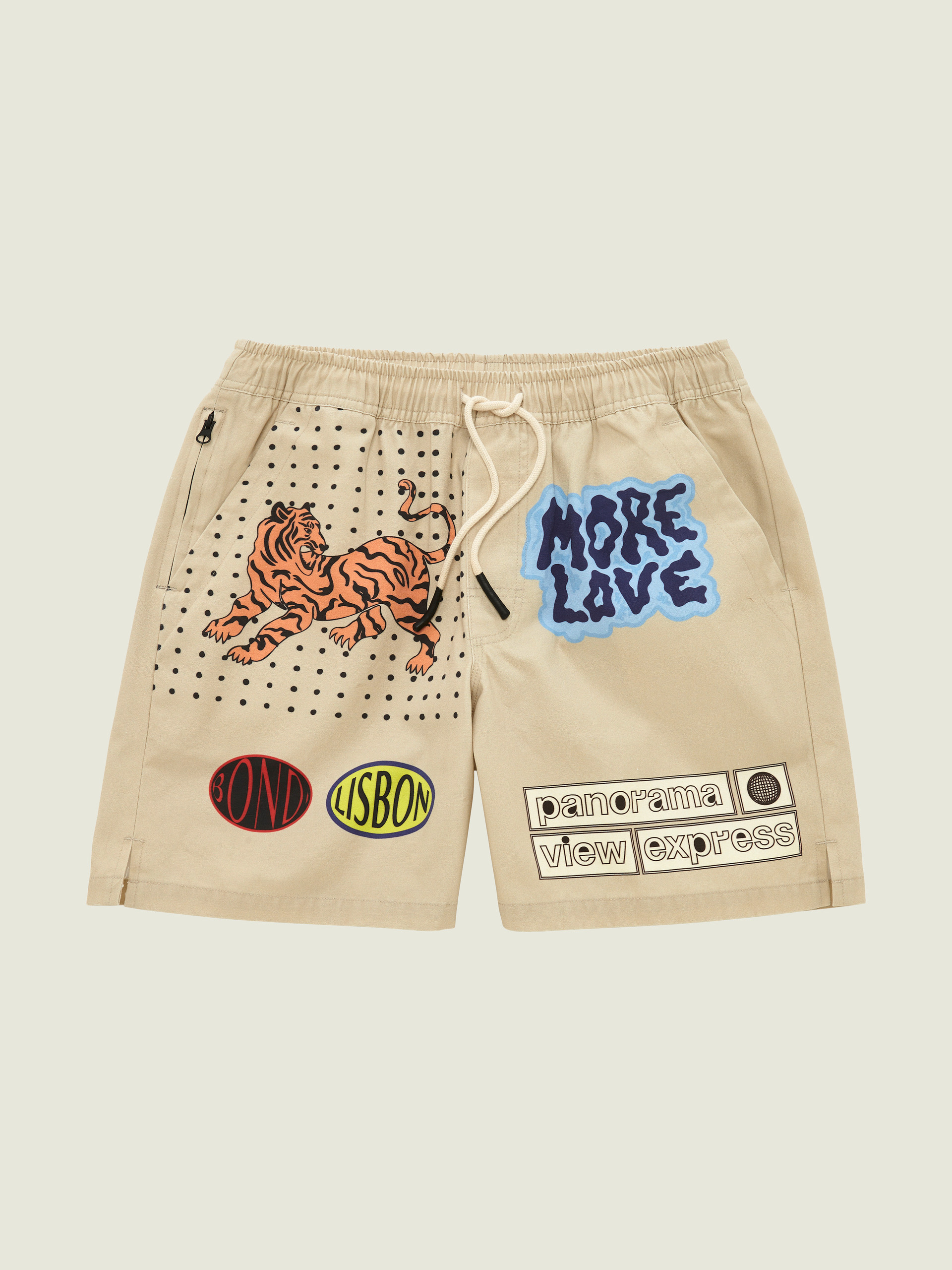 Tiger Love Canvas Shorts
