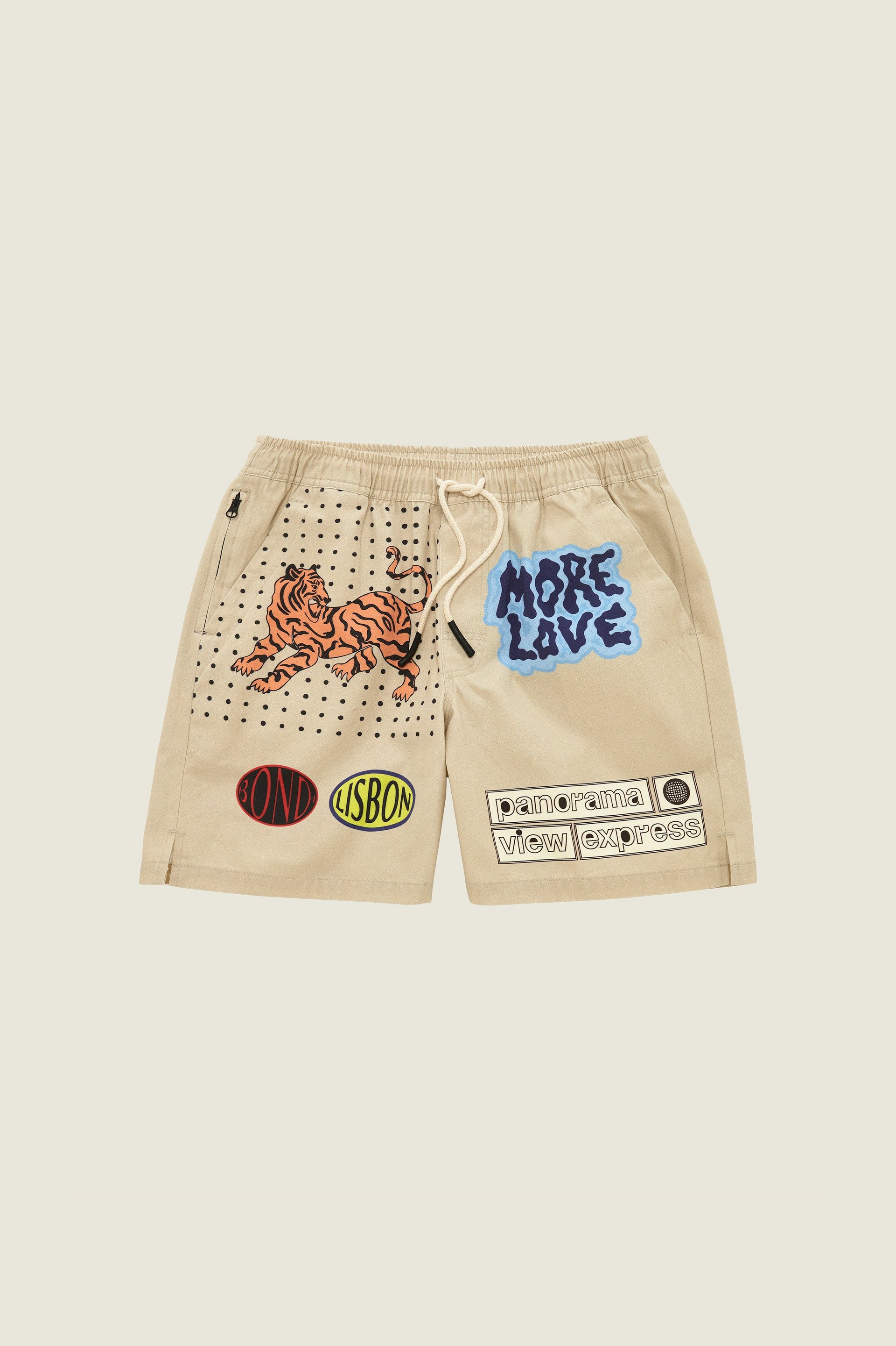 Tiger Love Canvas-Shorts