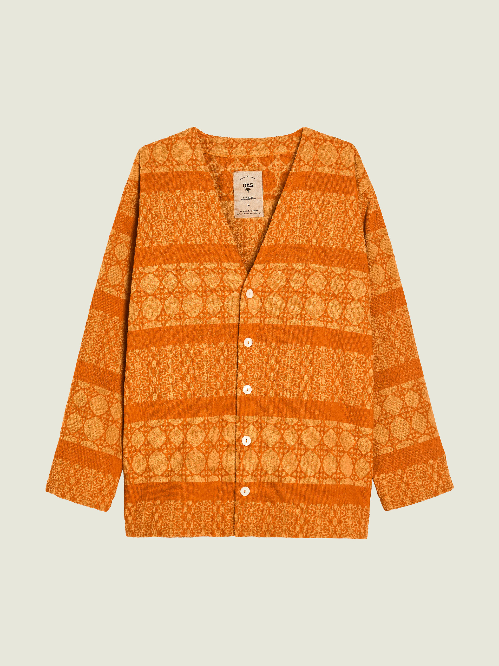 Orange Ventura Terry Cardigan