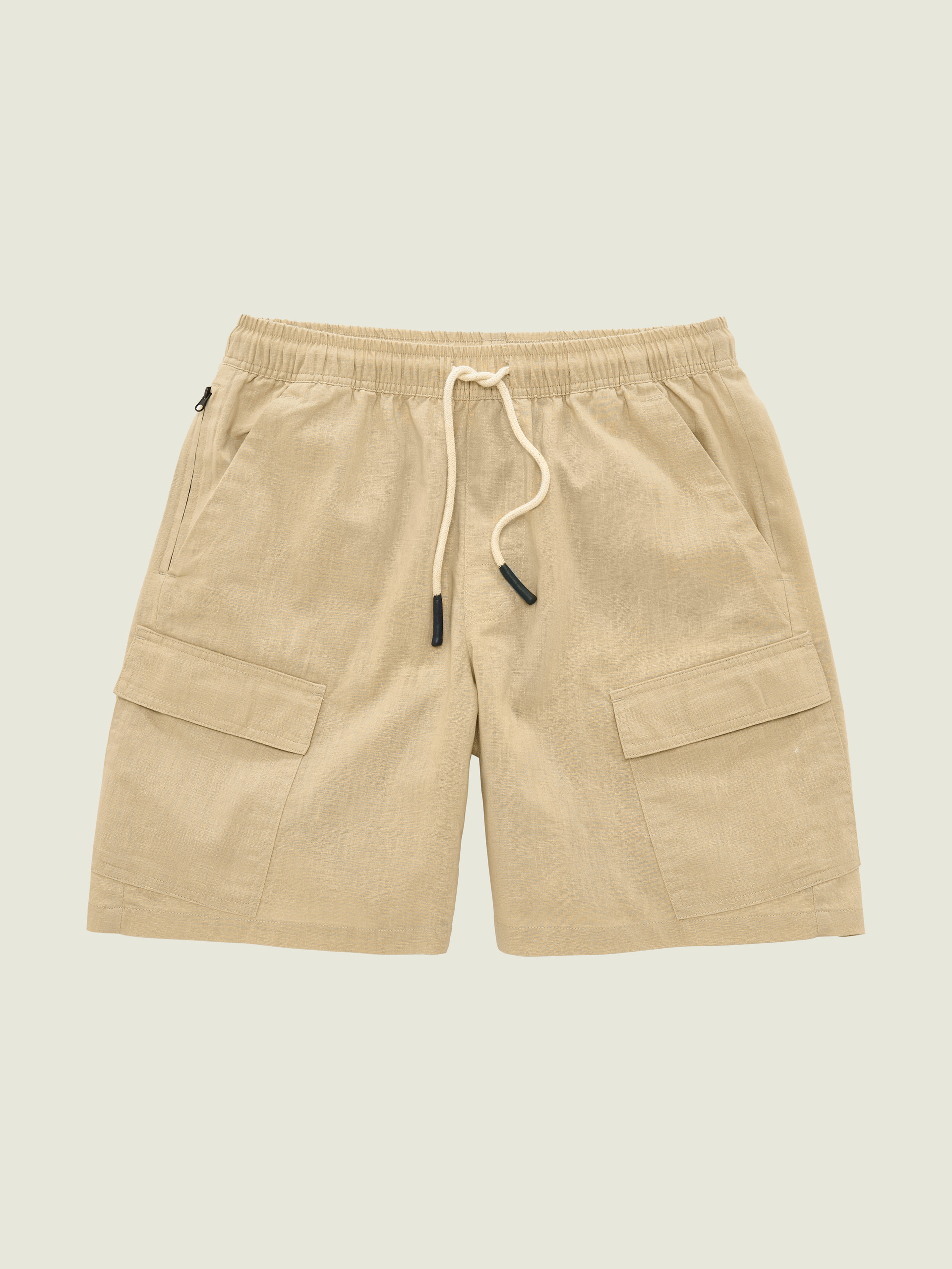Beige Cargo Linne-Shorts