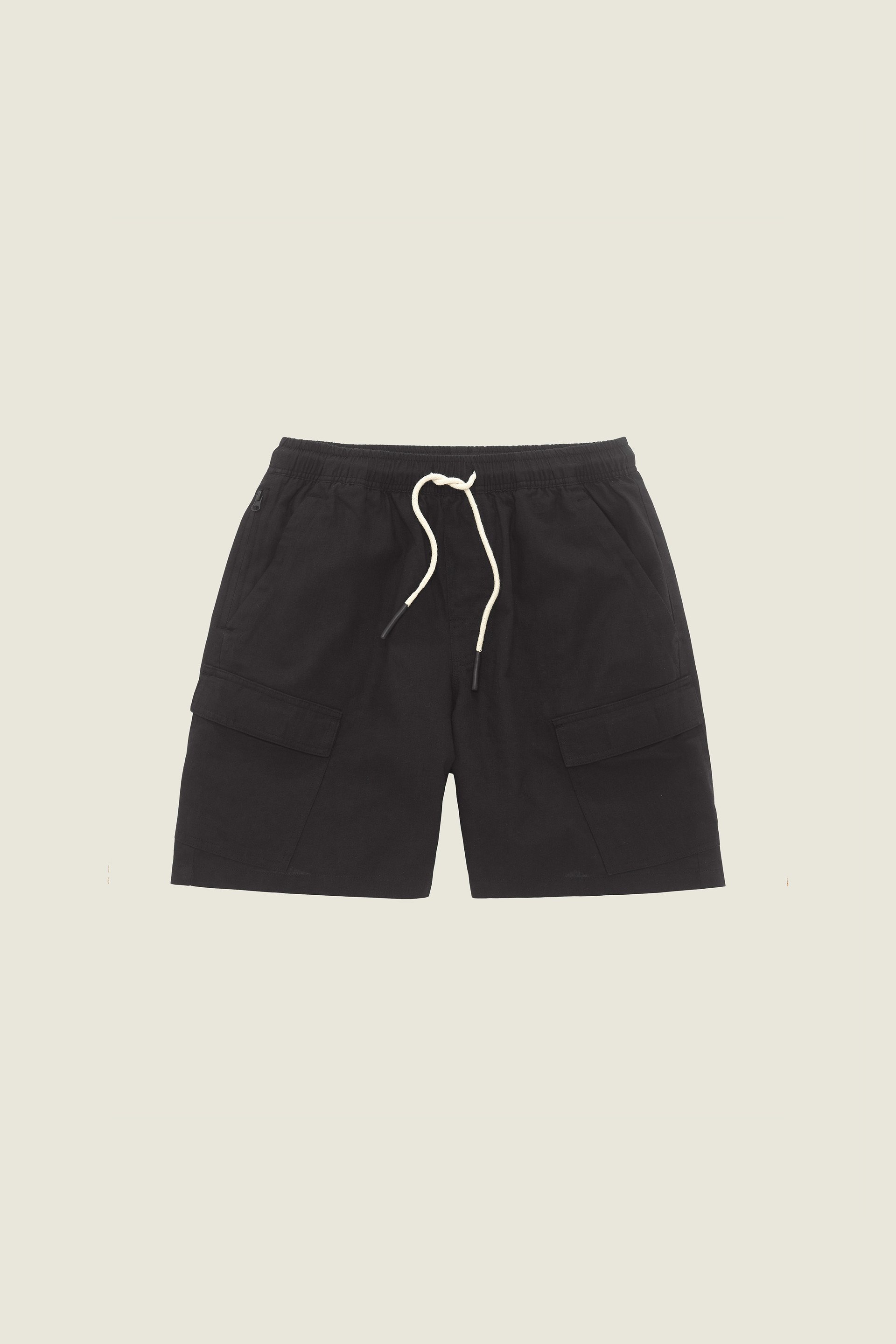 Black Cargo Linne-Shorts