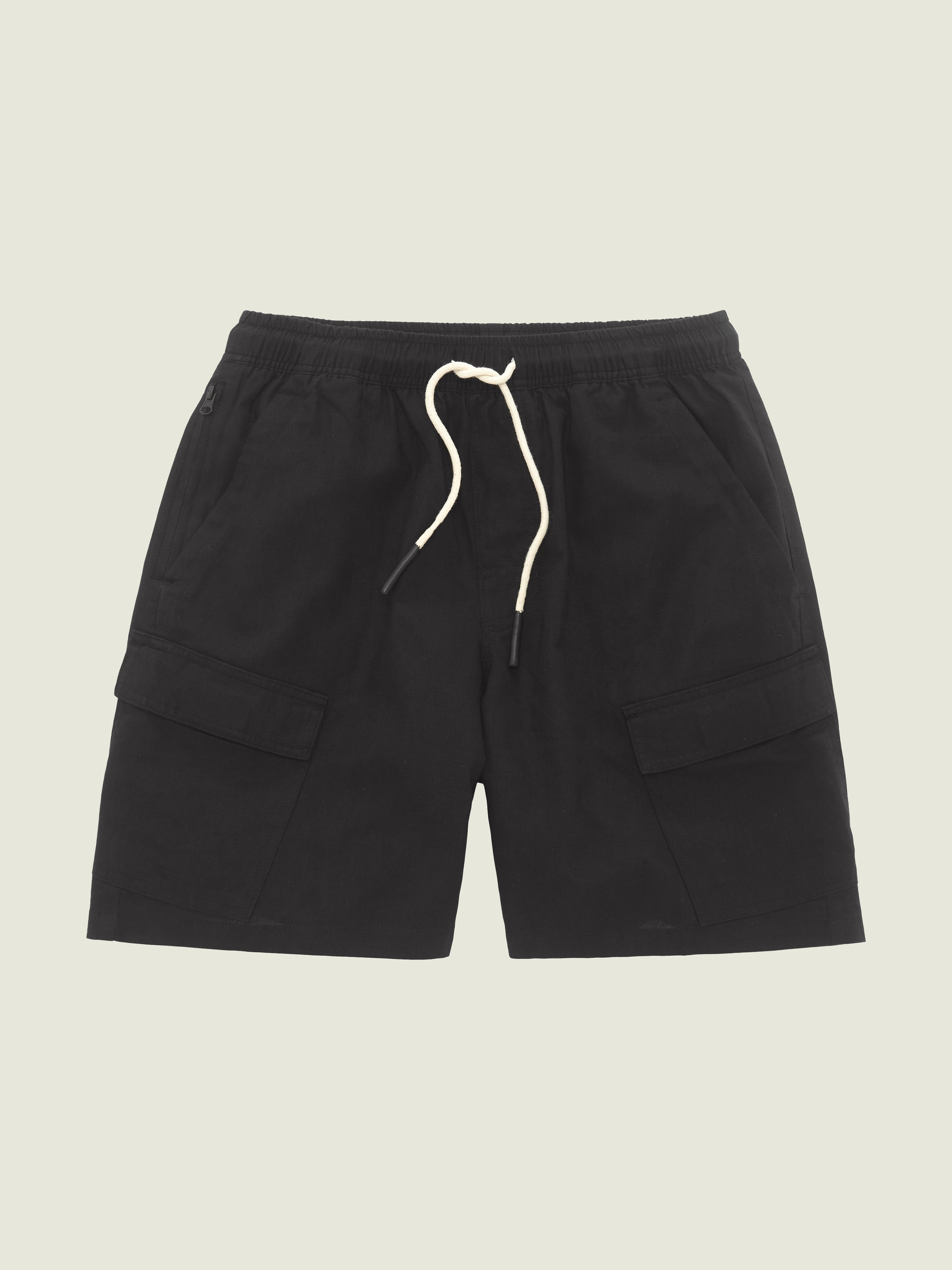 Black Cargo Linne-Shorts