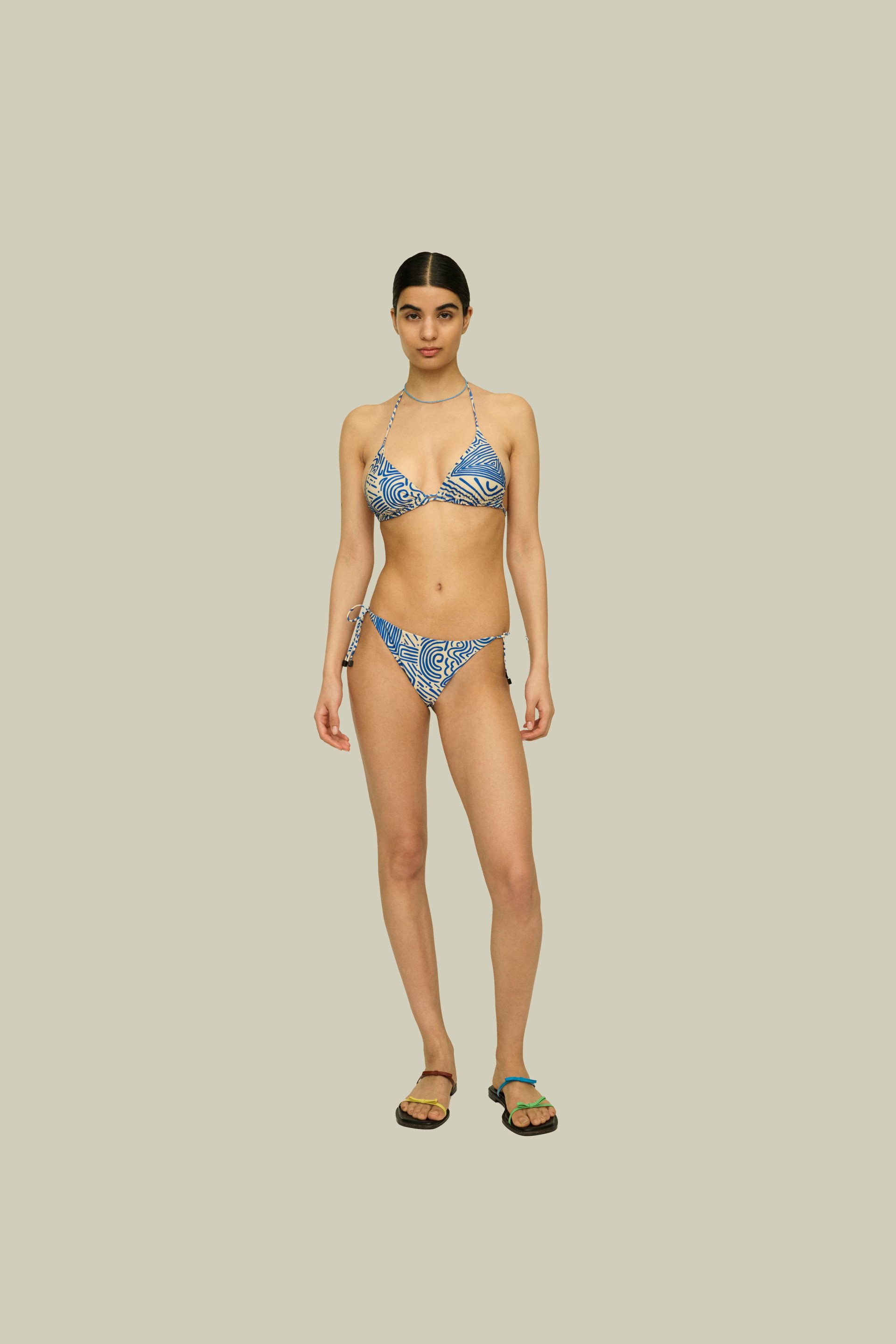 Louis Vuitton Monogram Flower Tile Bikini Bottoms Blue. Size 38
