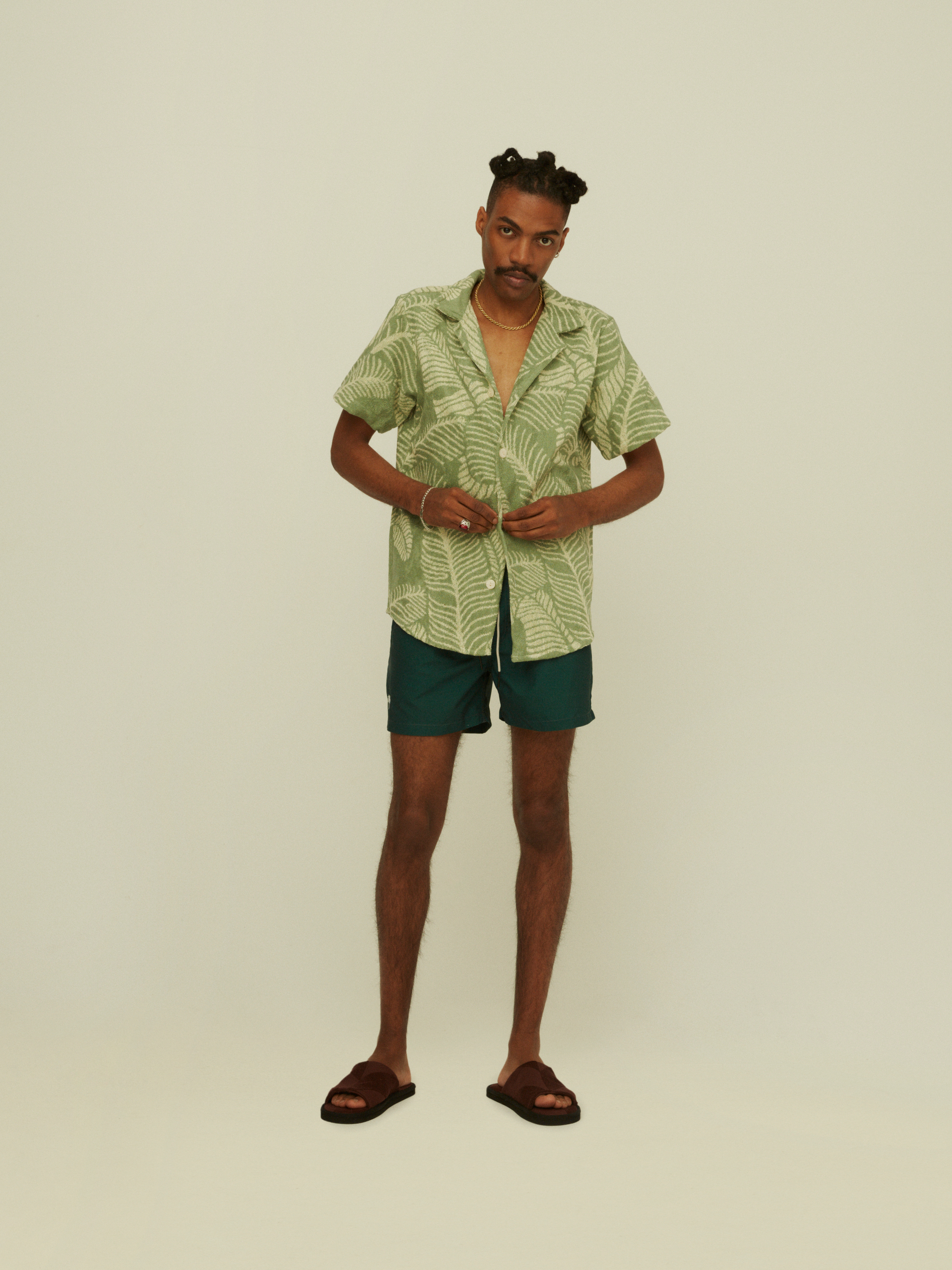 banana leaf terry shirt