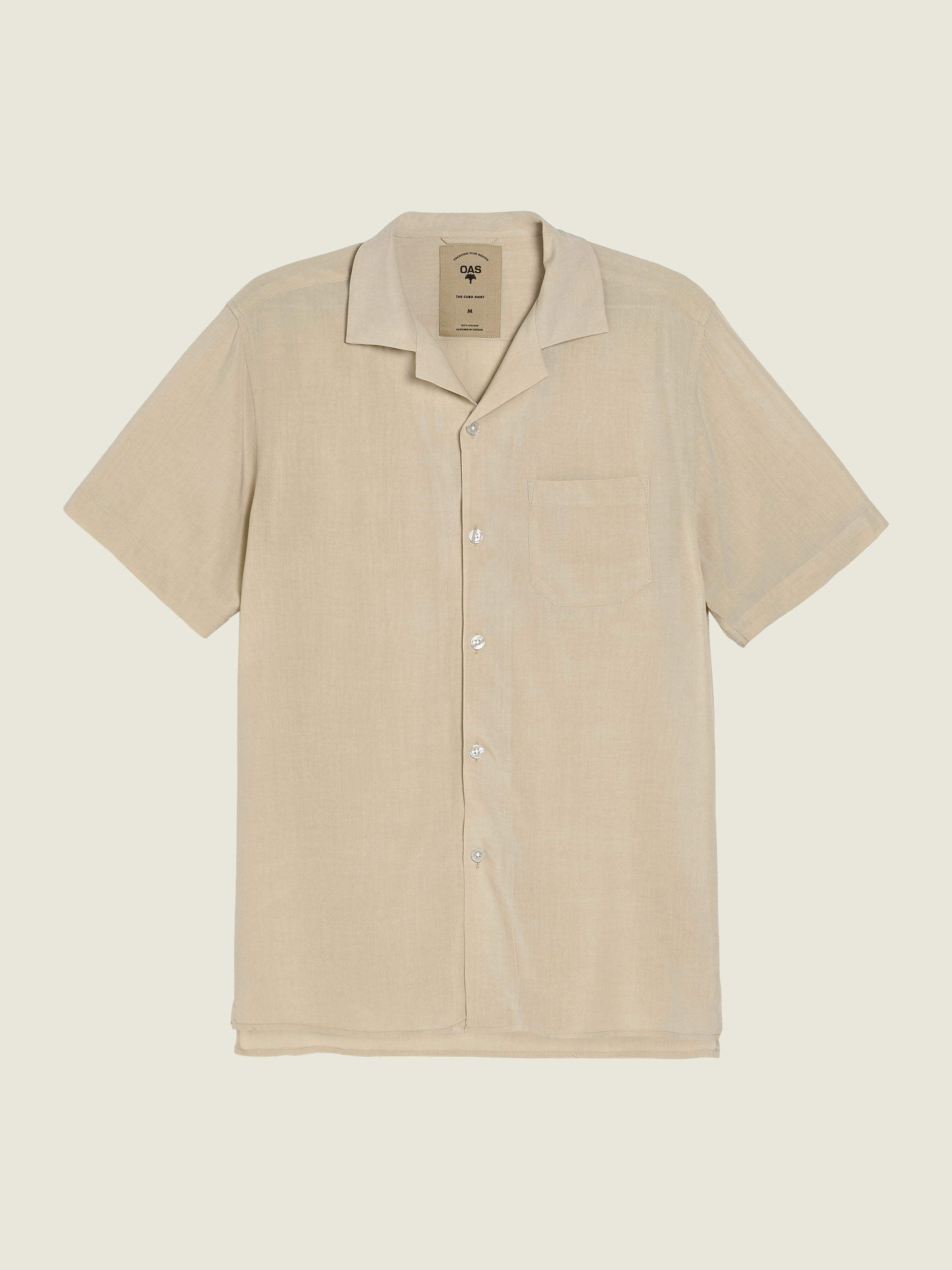 Sand Plain Viscose Shirt | OAS